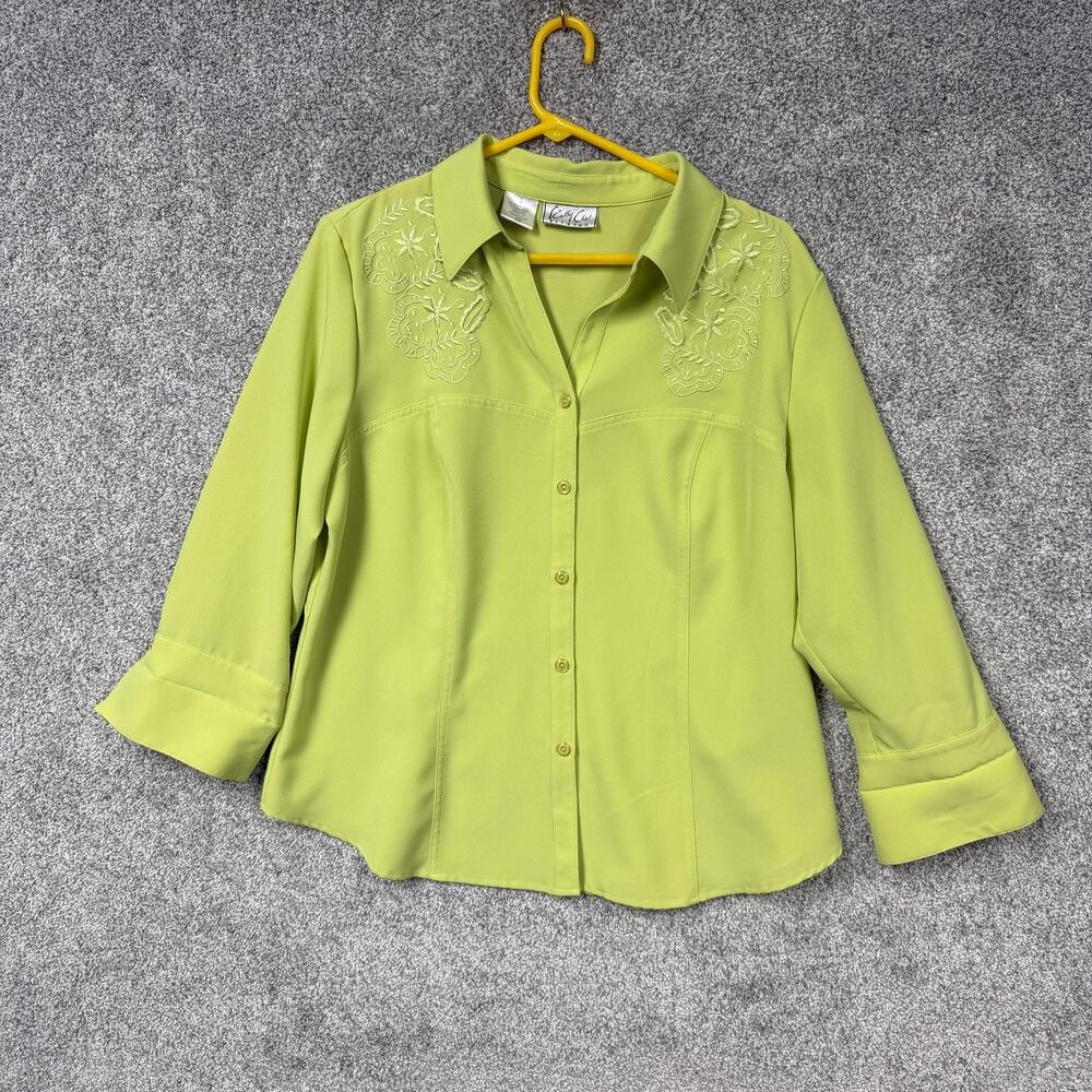 Vtg 80s 90s Cathy Che Top L Coquette Cottagecore Chic Office Siren Quiet Luxury